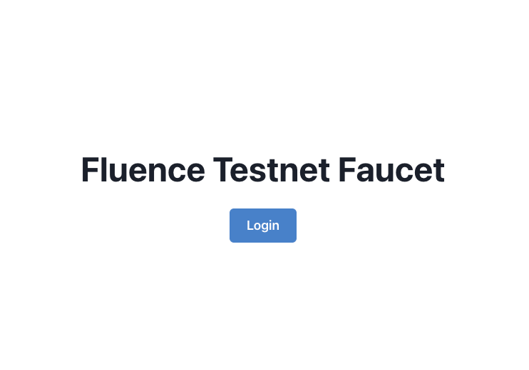 Login into the Fluence Interface